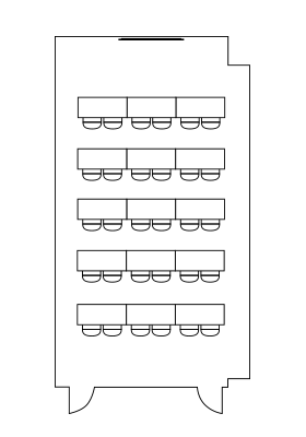 CH2M Room - Classroom setup - 30 ppl
